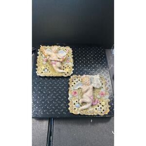 Pair of Ucagco cherub Wall plaques - call out
